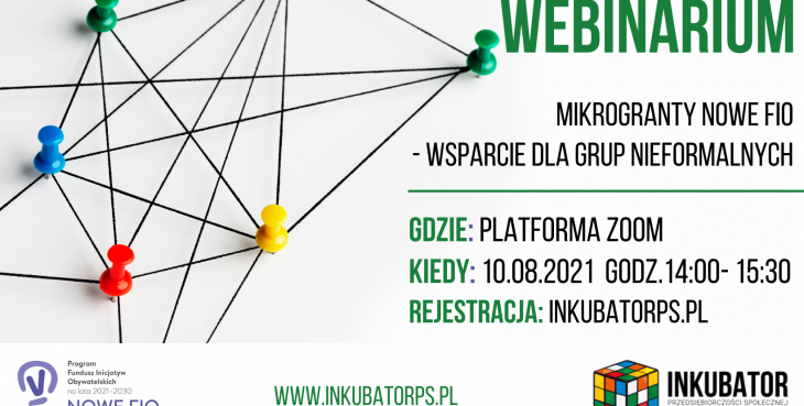 WEBINARIUM "MIKROGRANTY NOWE FIO - WSPARCIE DLA GRUP NIEFORMALNYCH"